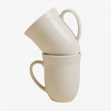 Pack De 2 Chávenas 38 Cl Em New Bone China Oritia Branco - Sklum