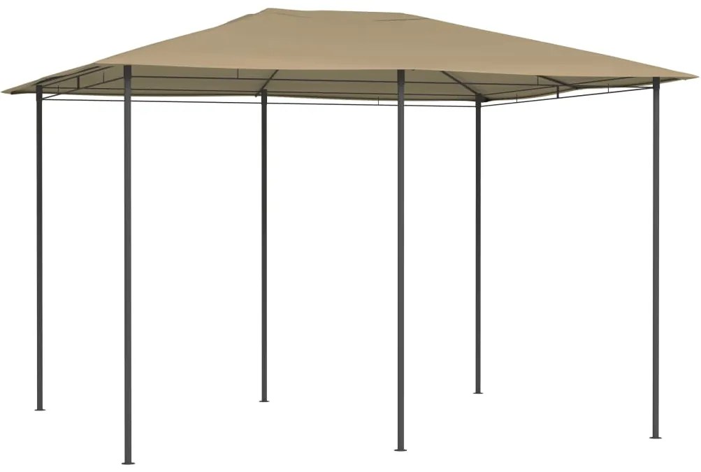 vidaXL Gazebo 3x4x2,6 m 160 g/m² cinzento-acastanhado