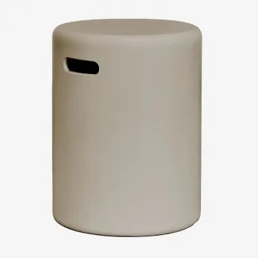 Mesa Auxiliar Redonda En Cemento (ø35 Cm) Biltet Toupeira Claro - Sklum