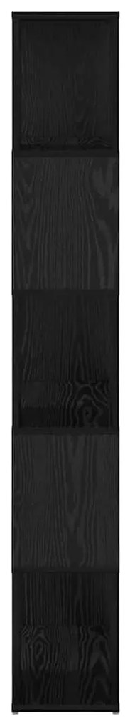 Estante Carvalho Preto Madeira engenharia 60 x 24 x 155 cm