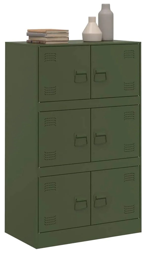 Aparador 67x39x107 cm aço verde azeitona