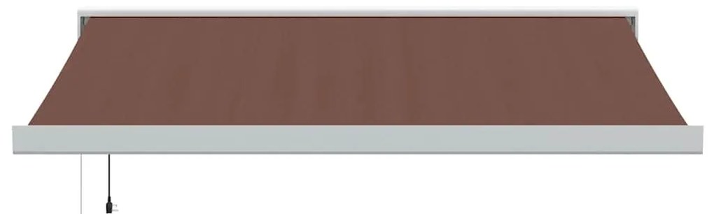 Toldo retrátil automático 350x250 cm castanho