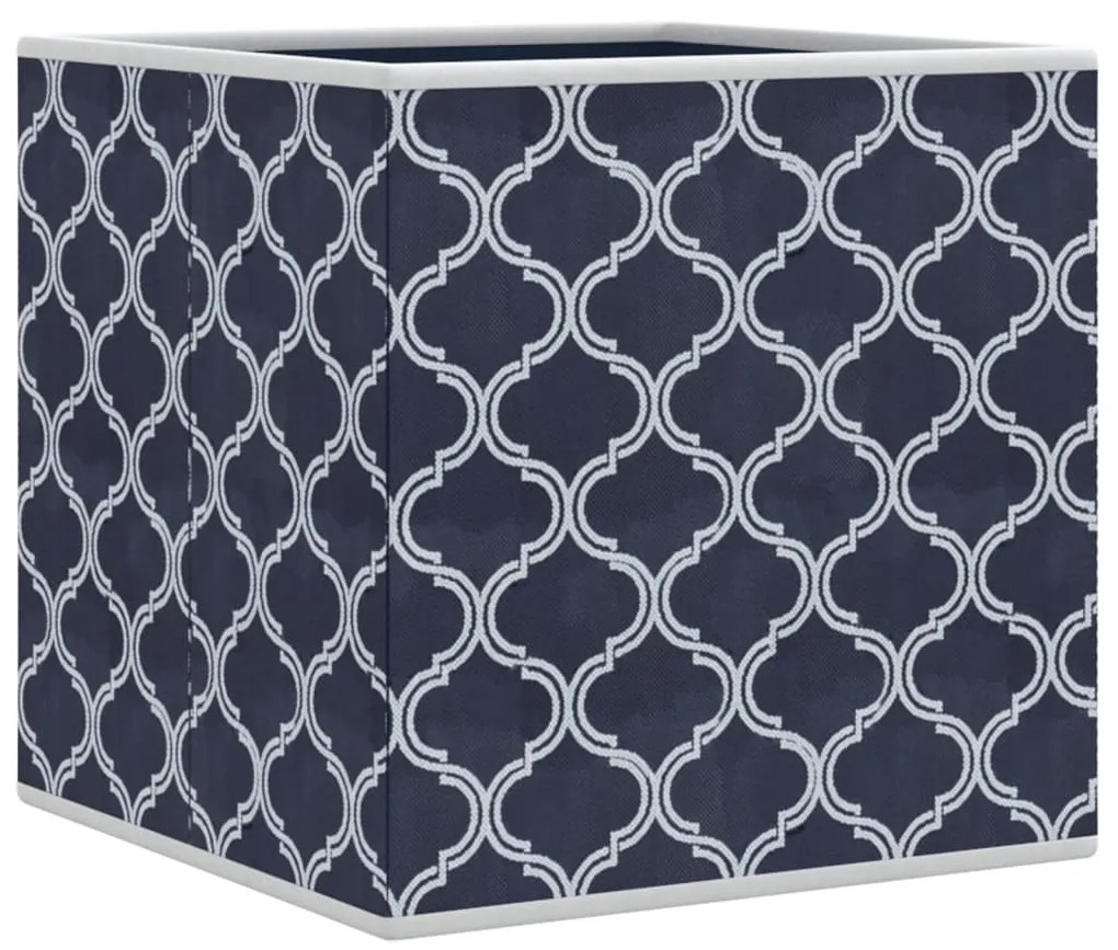 Caixas de arrumação dobráveis 4 pcs 32x32x32 cm TNT azul