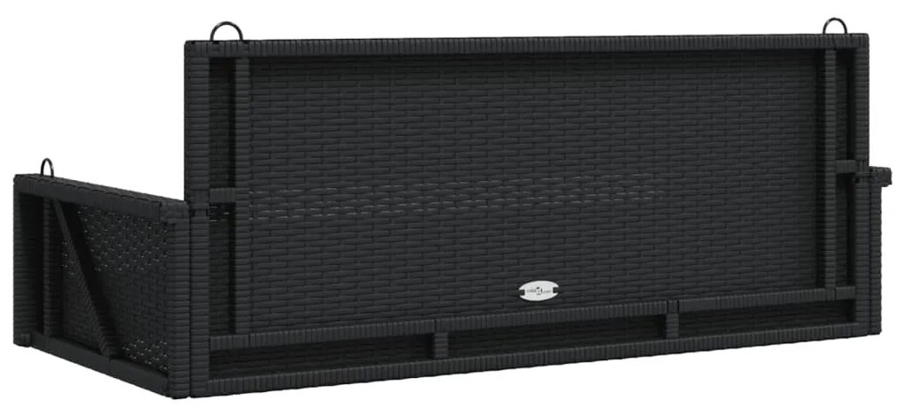 Banco baloiço 119x56x48 cm vime PE preto