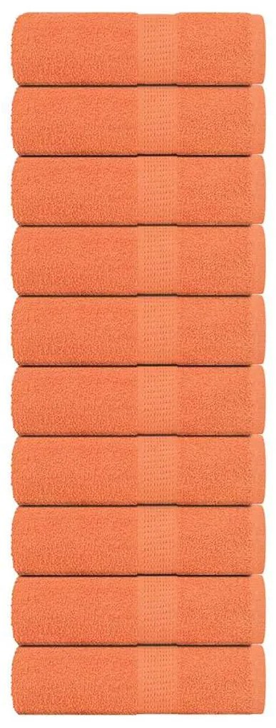 Toalhas de mãos 10 pcs 30x30 cm 360 gsm 100% algodão laranja