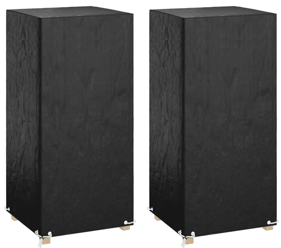 Capas cadeiras jardim 2 pcs 8 ilhós 75x70x140 cm polietileno