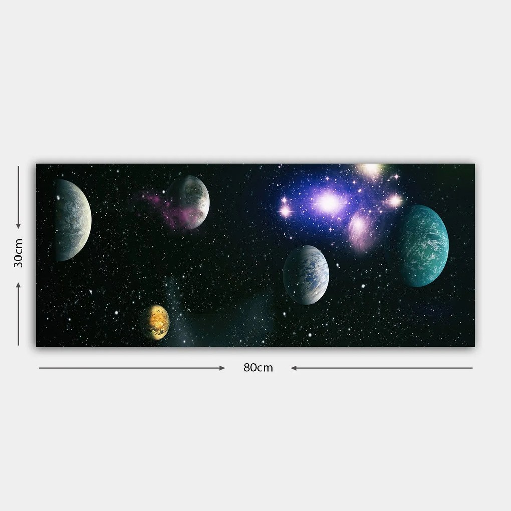 Pintura Decorativa em Tela YTY1031543241123 – Multicolor – 30 x 80 cm