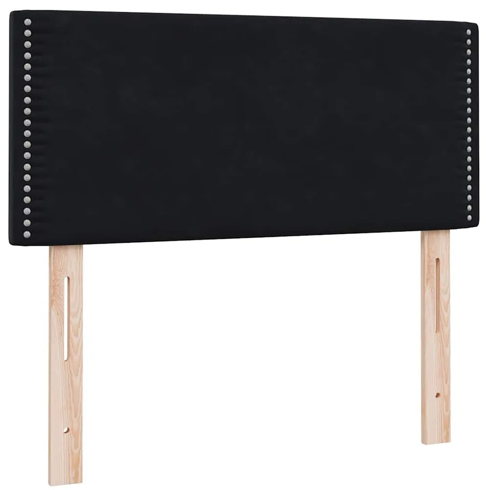 Cama box spring com colchão 90x210 cm veludo preto