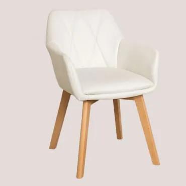 Pack de 2 Cadeiras de Jantar em Tecido Marh Style Branco - Sklum