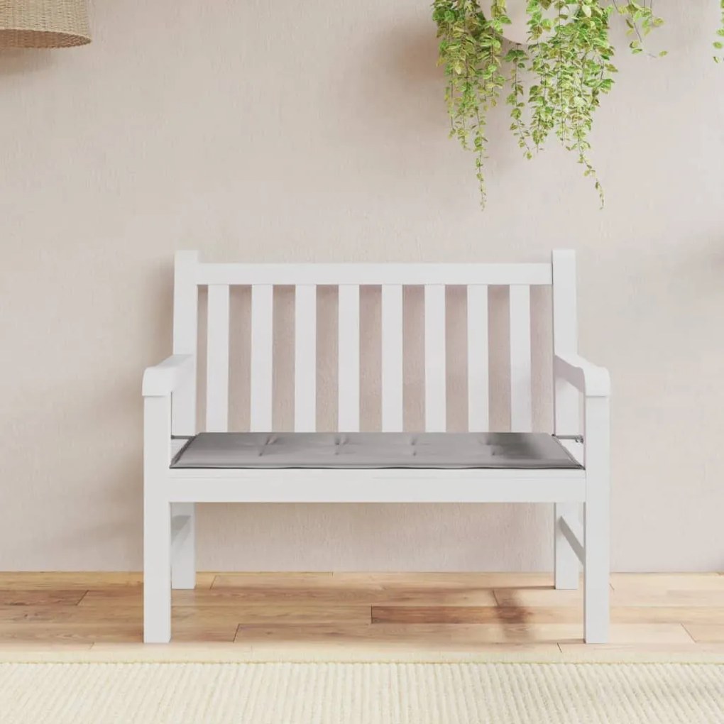 vidaXL Almofadão p/ banco de jardim 120x50x4cm tecido oxford cinza
