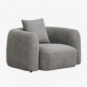 Poltrona Coco Chenille Thick Chenille Granite Grey - Sklum