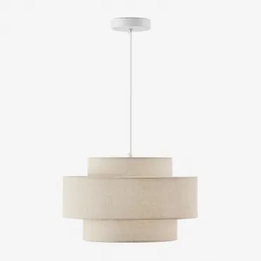 Lâmpada De Teto Pendente Lumira Crema Linho & Ø40 Cm - Sklum