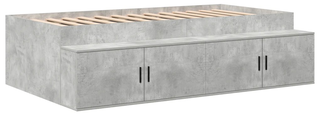 Estrutura de Cama Cinza Betão 90x200 cm