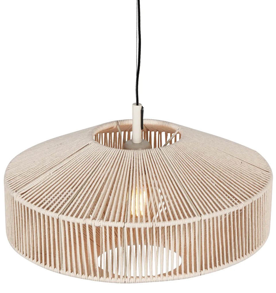 Candeeiro suspenso Japandi Corda Castanho 46cm - Svea Japandi