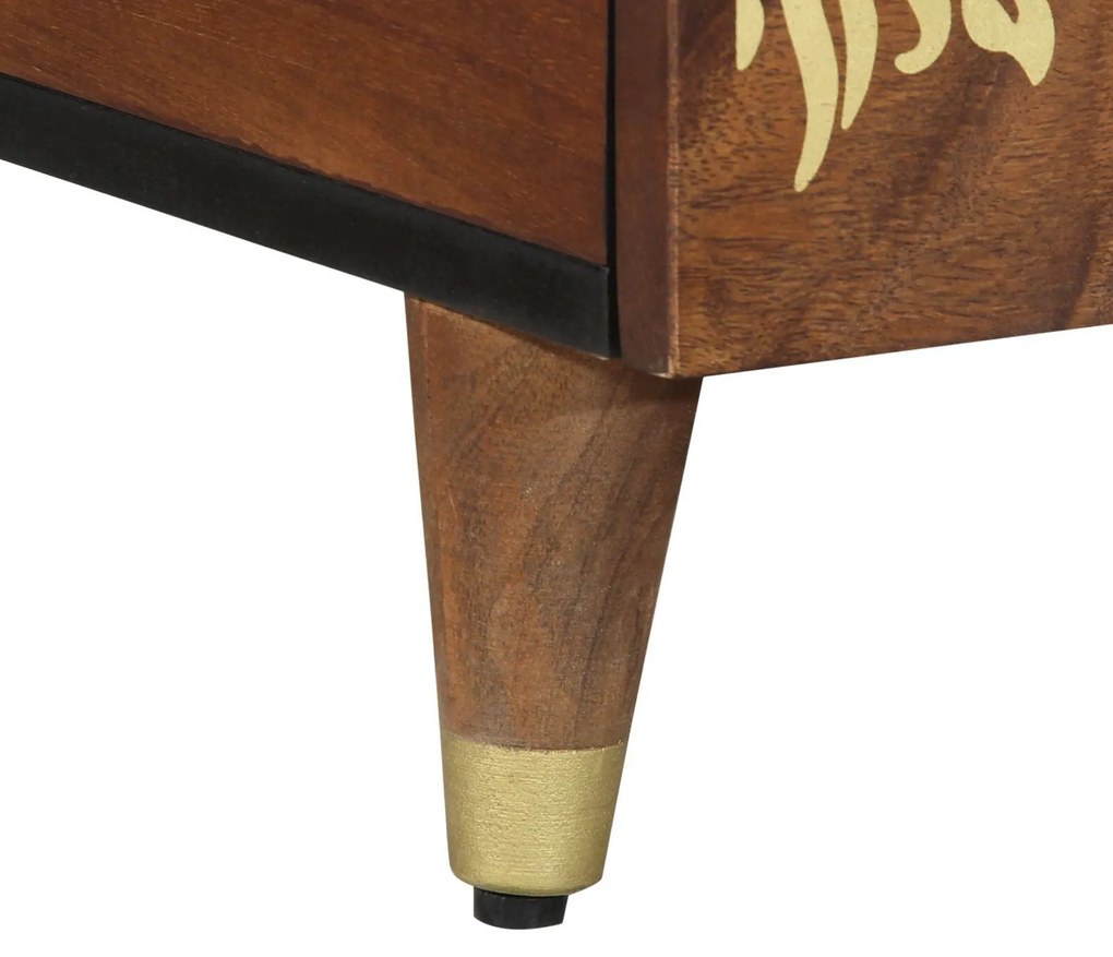 Mesa de Café 80x54x40 cm Madeira Sólida de Mangueira