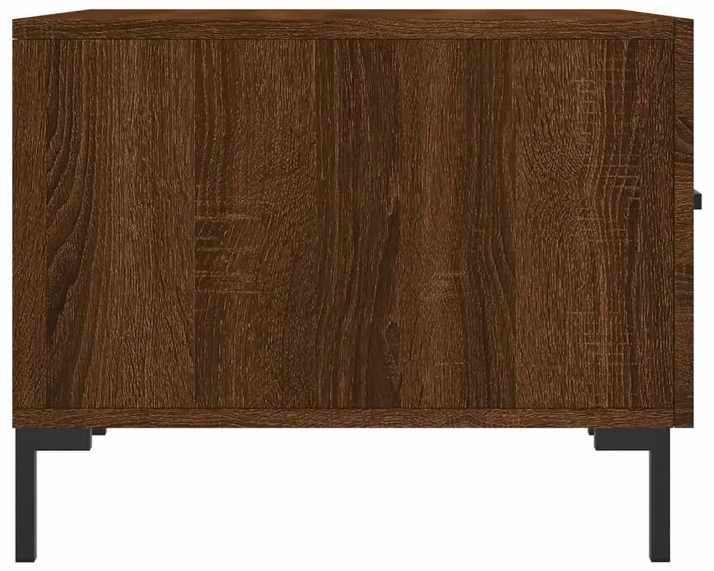 Mesa centro 2 pcs 50x50x40 cm madeira proc. carvalho castanho