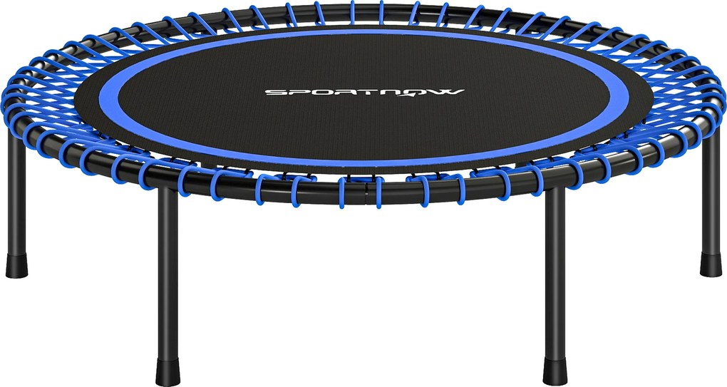 SPORTNOW Trampolim de Fitness Adultos Ø114 cm com Estrutura de Aço Reforçada para Treino de Pernas Corpo Azul e Preto | Aosom Portugal