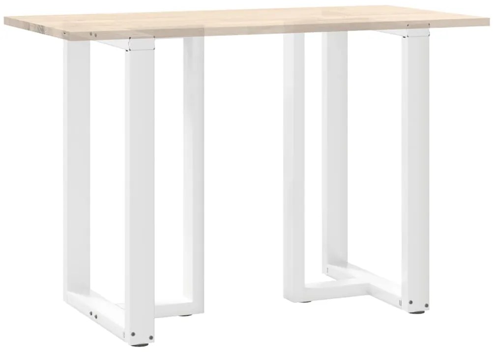 Pés de mesa de bar em forma de T, 2 peças, branco, 60x35x(90-91) cm, a
