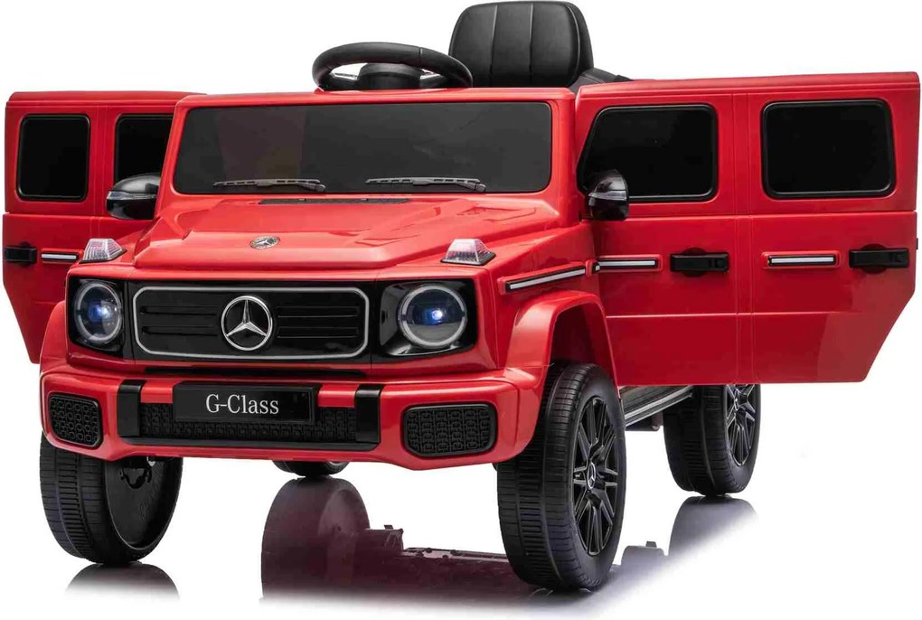 Carro elétrico Crianças 3 a 7 anos Mercedes-Benz 12V G580 Bateria Lìtio, controlo Remoto Vermelho