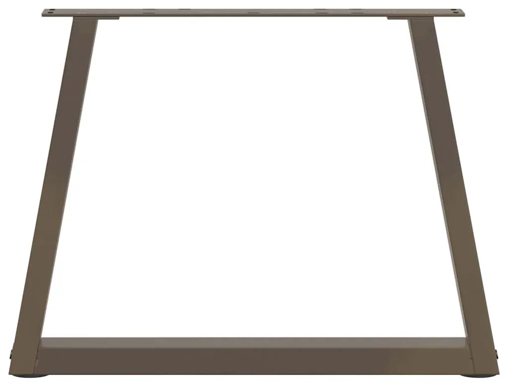 Pés para mesa de centro em formato de V, 2 peças, aço natural, 60x(42-