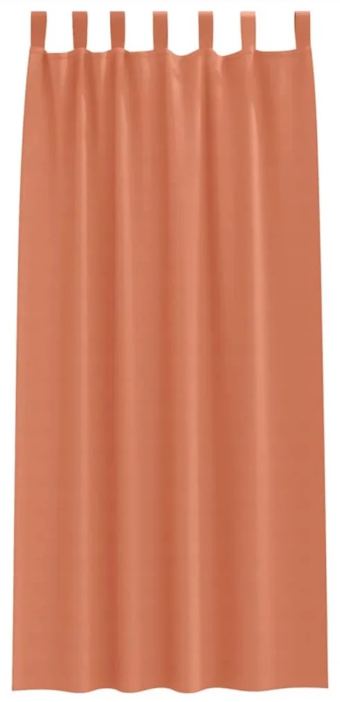 Cortinas com cortinas 2 pcs Terracota 260 x 140 cm Poliéster