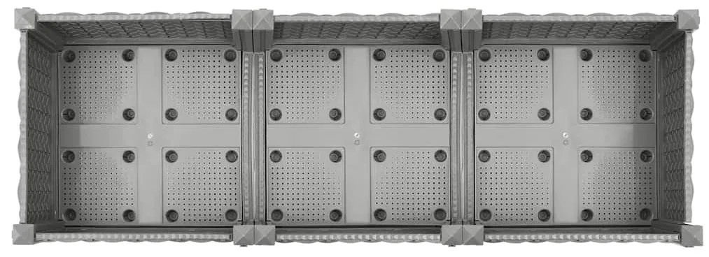 Canteiro elevado 120x40x23 cm polipropileno