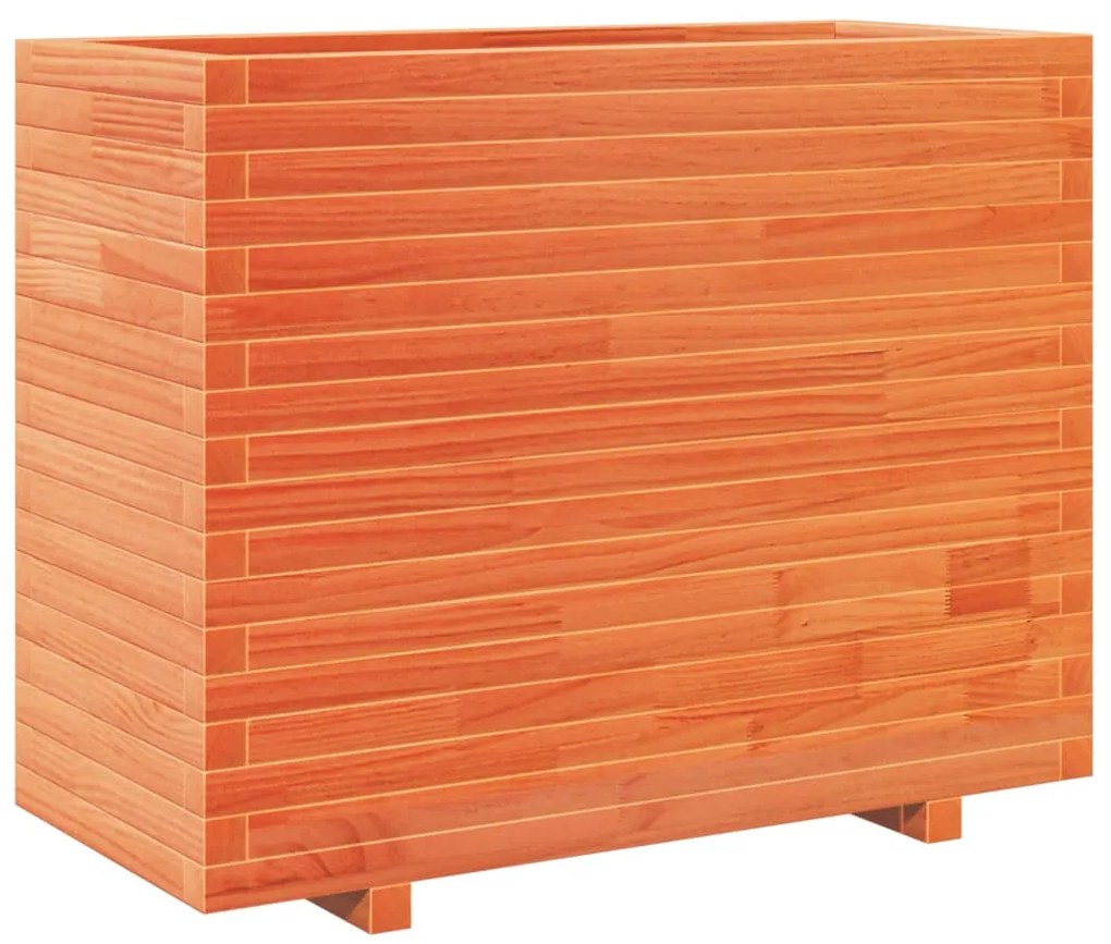 Vaso/floreira de jardim 90x40x72,5 cm pinho maciço castanho mel