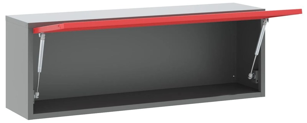 Gabinete de Ferramentas Montado na Parede com Porta a Gás, Vermelho, 1