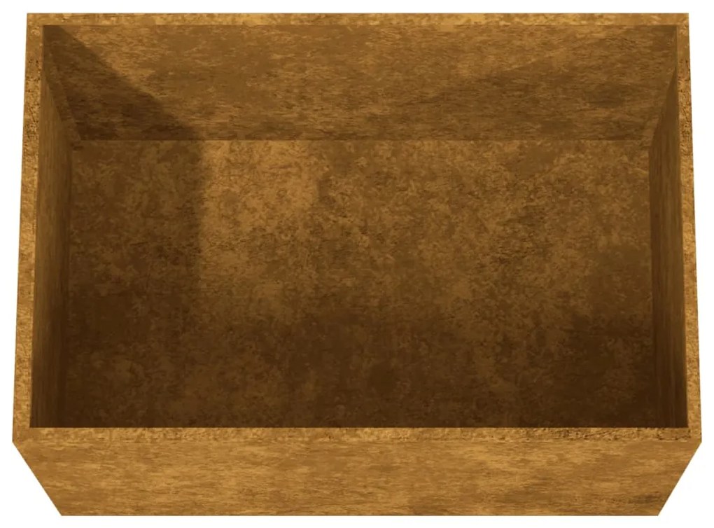 Vaso/floreira 62x47x46 cm aço corten