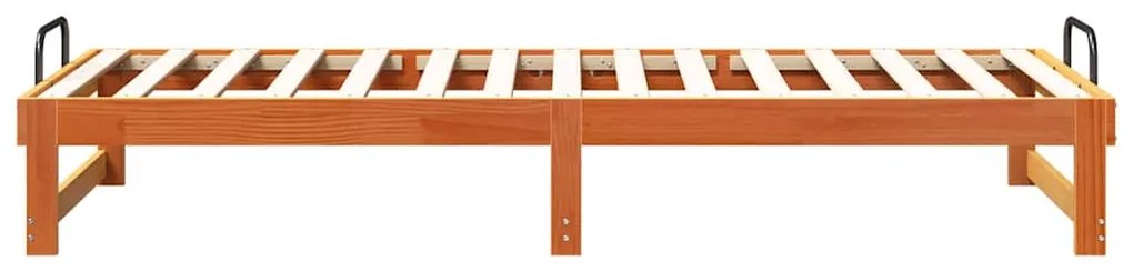 Estrutura de Cama com Alças Castanho 80 x 200 cm