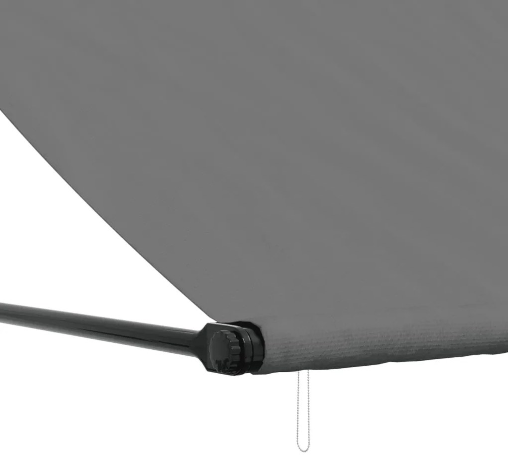 Toldo retrátil 400x150 cm tecido e aço antracite