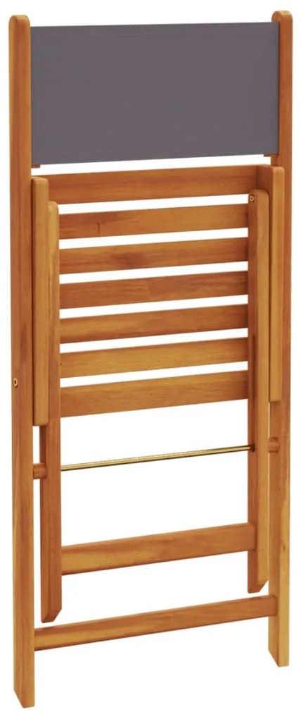 3 pcs conjunto de bistrô tecido e madeira maciça antracite