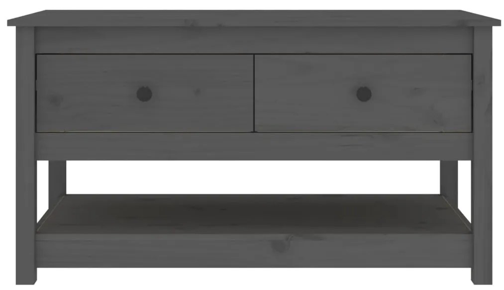 Mesa de centro 102x49x55 cm pinho maciço cinza