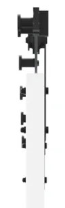 Porta Deslizante vidaXL com Conjunto de Hardware Branco 93x211 cm Made