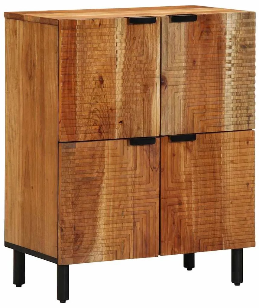 vidaXL Buffet Castanho 60 x 33 x 75 cm Madeira de acácia maciça