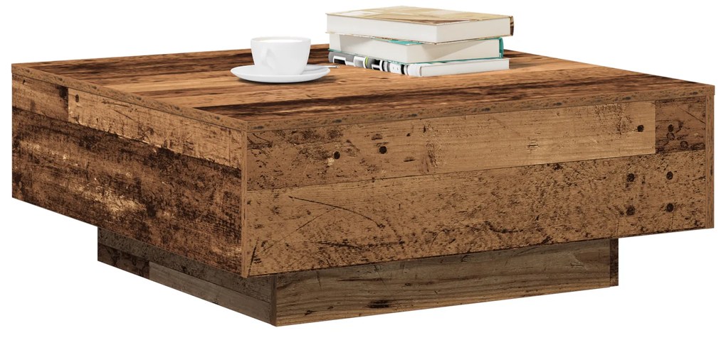 Mesa de Café VidaXL Madeira Velha 80x80x31 cm em Madeira de Engenharia
