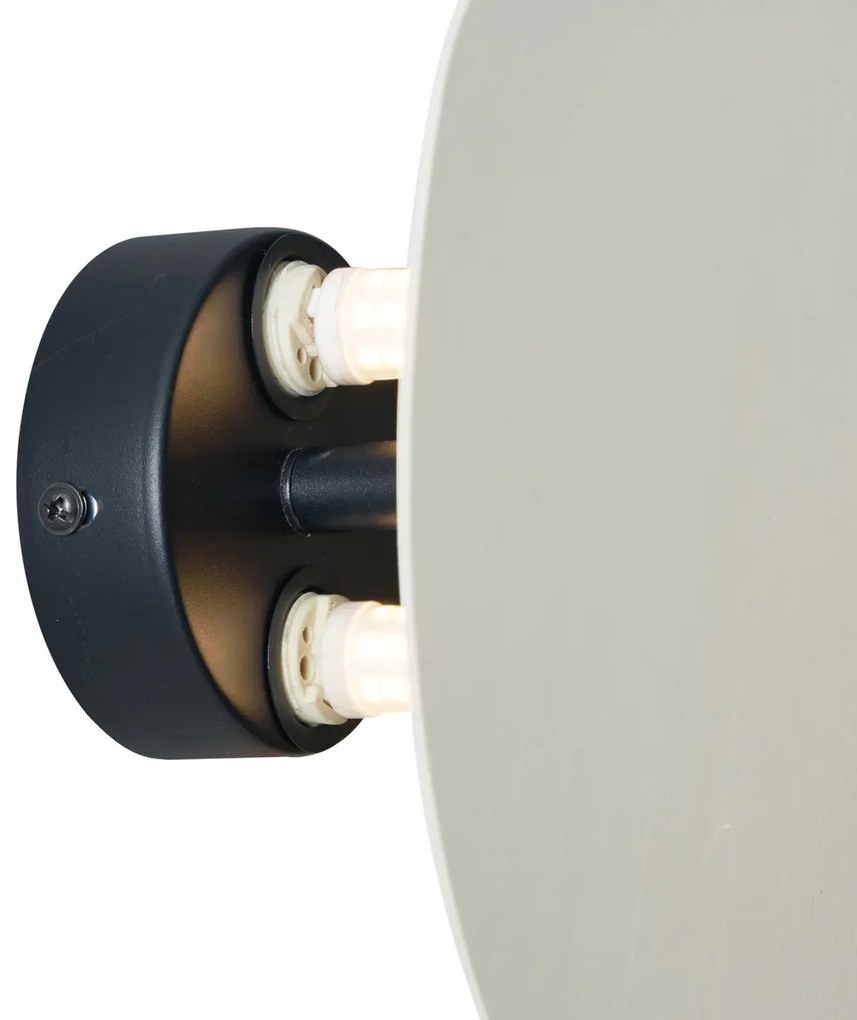 Candeeiro de parede de design bege orgânico 20 cm 2-luzes - Pulley Design