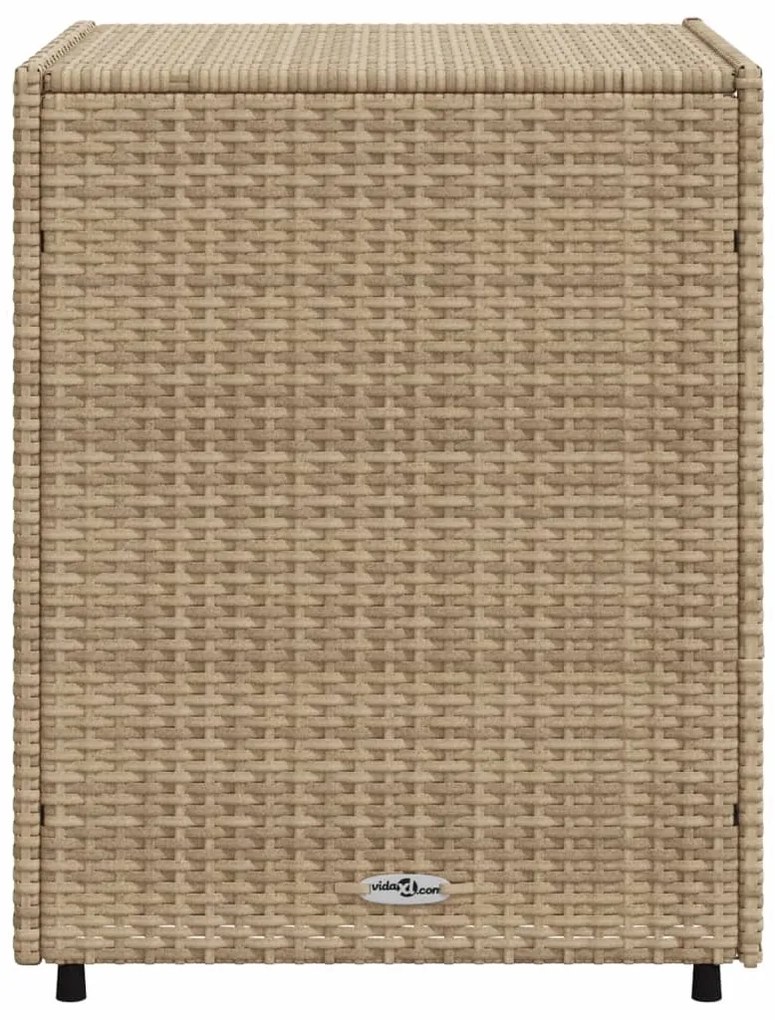 Armário de arrumação para jardim 55x59x69 cm vime PE bege