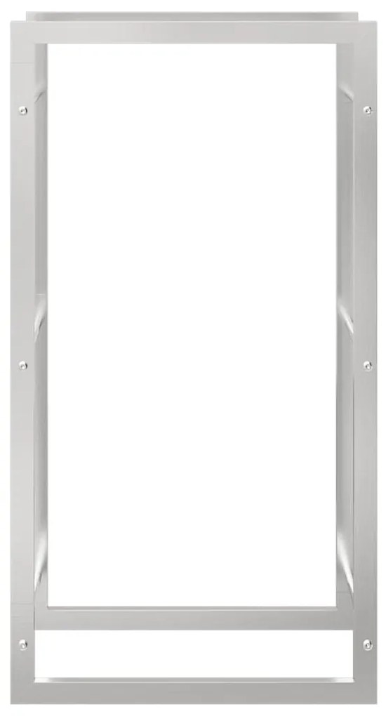 Suporte para lenha 50x28x94 cm aço inoxidável