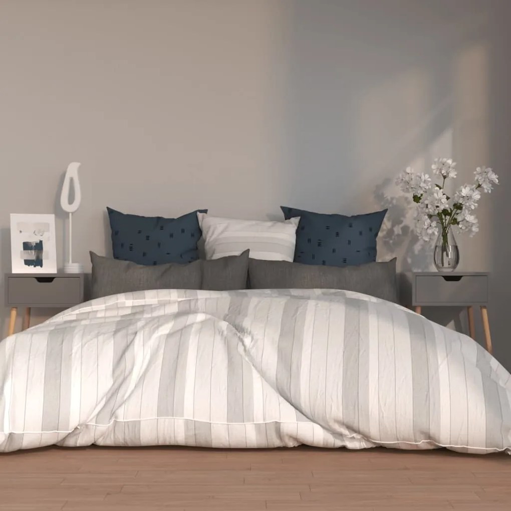 vidaXL Mesas de cabeceira 2 pcs 40x40x56cm derivados de madeira cinza