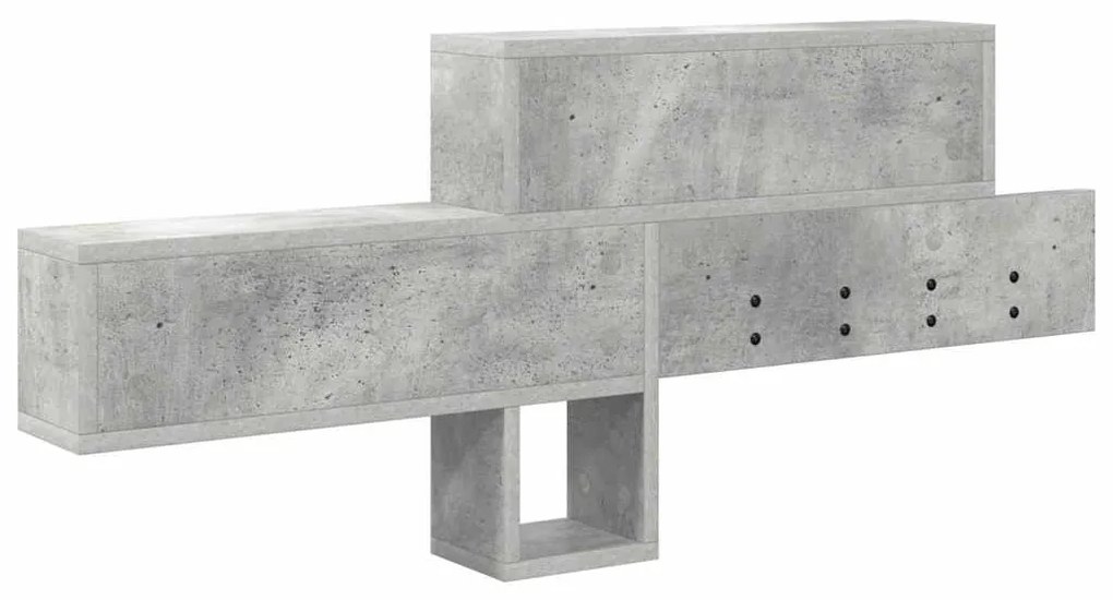 Cabideiro de Parede Cinza concreto 100 x 12 x 43.5 cm