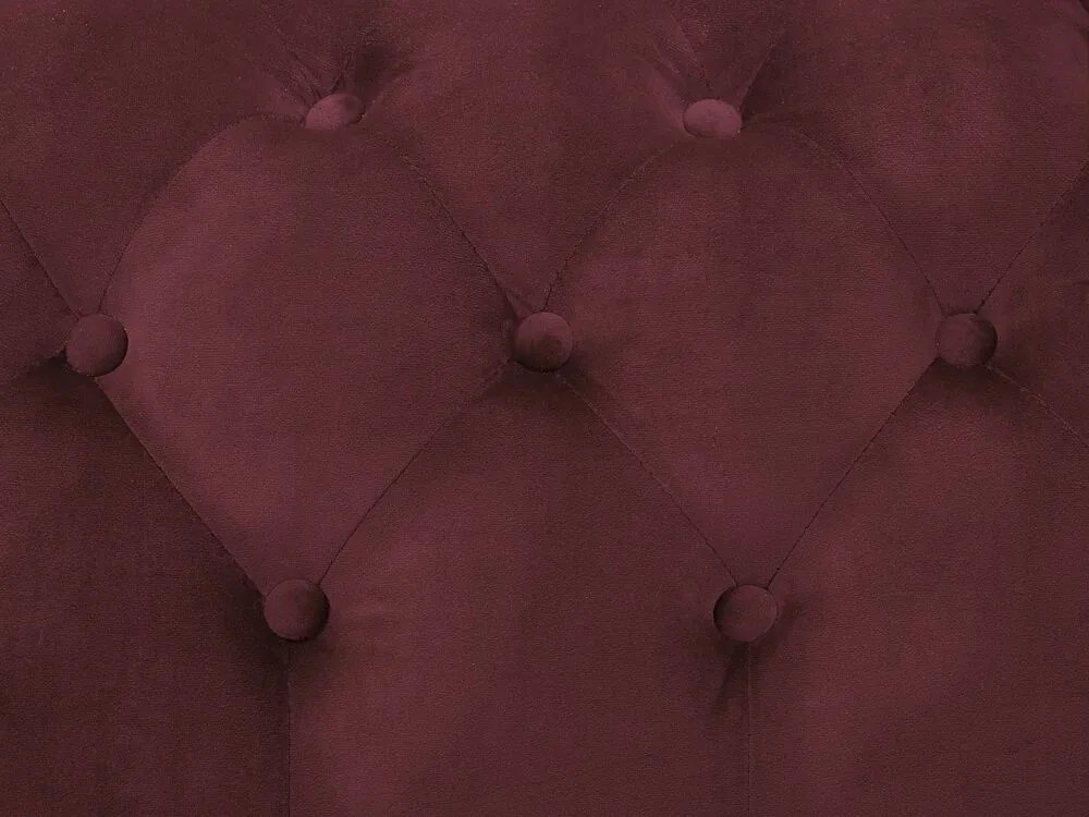 Sofá de 3 lugares em veludo vermelho escuro SOTRA Beliani
