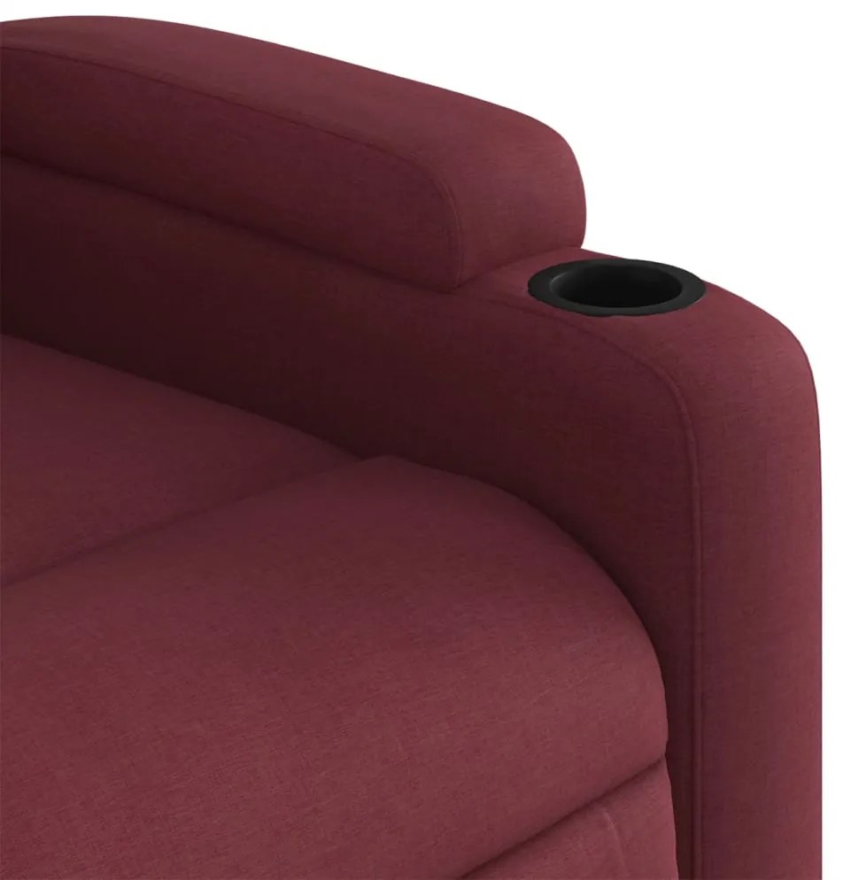 Poltrona de massagens reclin. elevatória tecido vermelho tinto