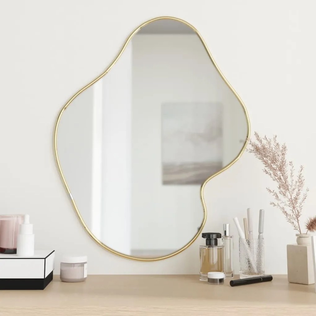 Espelho de parede 60x50 cm dourado