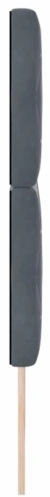 Cabeceira LED cinza escuro de 100 cm em veludo