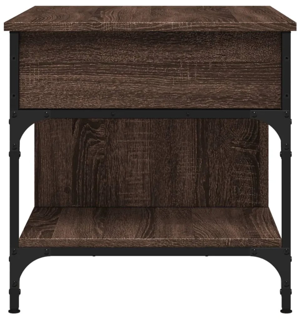 Mesa centro 70x50x50 cm deriv. madeira/metal carvalho castanho