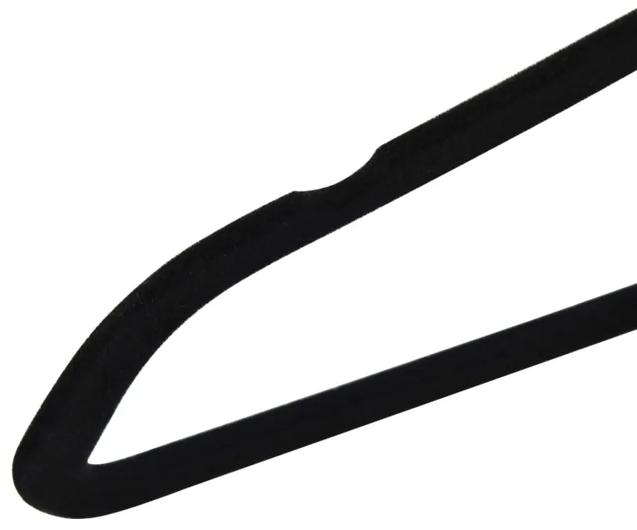 50 pcs conjunto de cabides antiderrapantes veludo preto