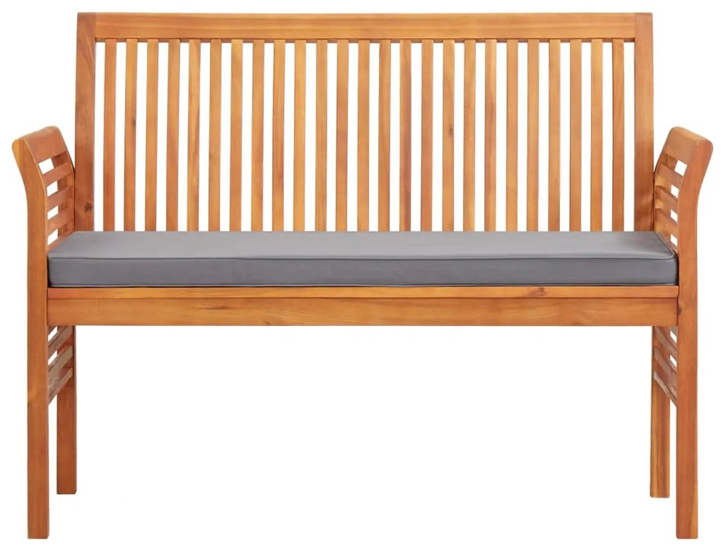 Banco de jardim 2 lugares c/ almofadão 120 cm acácia maciça