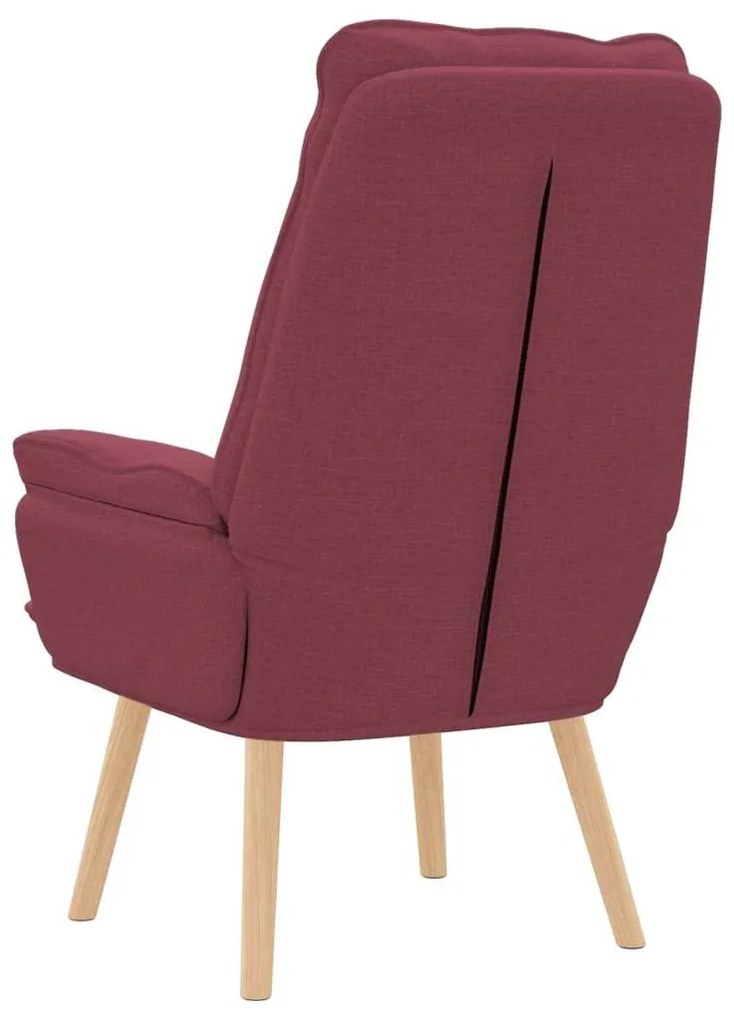 Poltrona Relaxante em Tecido Vermelho Vinho