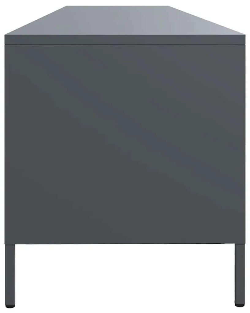 Móvel de TV 202x39x43,5 cm aço laminado a frio antracite